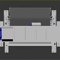 Technology Industrial Machine Featuring Modern White Body And Blue Accent Details