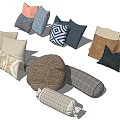 Modern pillow combination 3d model