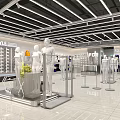 Bright Modern Casual Clothing Store With Tidy Garment Display And Professional Mannequin Layout Design