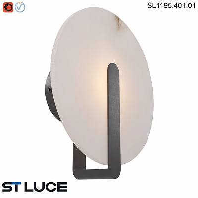 Modern Indoor Wall Light With White Shade And Black Metal Frame Design 3d model