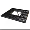Heavy Duty Industrial Metal Grating Platform With Square Opening Support Frame