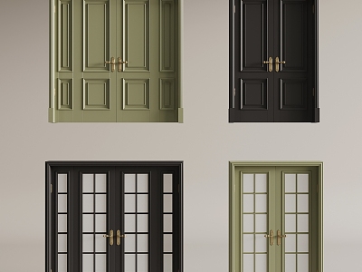 French double door entry door model