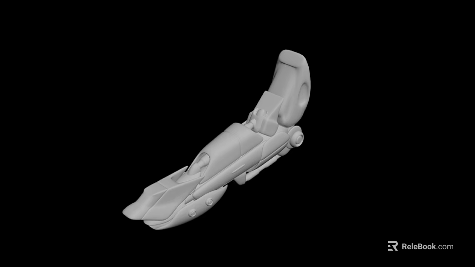 White 3D Printed Mechanical Part Prototype With Detailed Components And Smooth Surface 3d model 