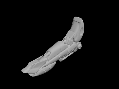 White 3D Printed Mechanical Part Prototype With Detailed Components And Smooth Surface 3d model