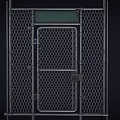 Industrial Chain Link Fence Gate With Metal Frame Lock And Mesh Design