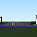 Park gate 3d model