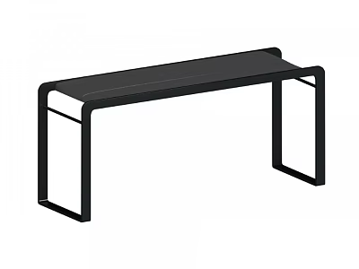 Sleek Black Modern Coffee Table With Metal Frame And Rectangular Tabletop 3d model