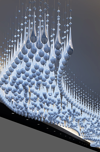 Modern crystal chandelier 3d model