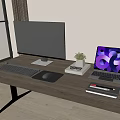 Computer Desktop Computer Laptop Monitor 3d model
