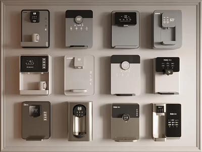 Modern Kitchen Appliances With Sleek Design And Multiple Control Panels On 3d model