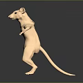 Anthropomorphic Mouse 3D Model as Game and Movie Character with Standing Pose and Outstretched Arms
