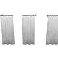 Light Colored Textured Curtains With Different Open And Closed Styles 3d model