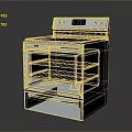 Modern Electric Range With Black Cooktop Stainless Steel Finish And Control Panel