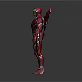 Iron Man 3D Model With Red And Gold Armor Back Wings And Accessories