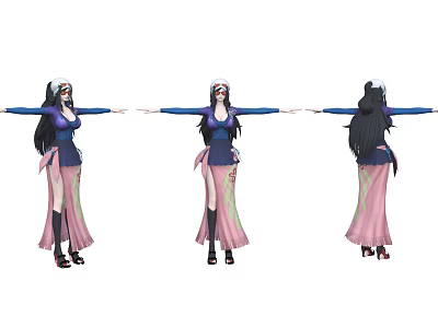 One Piece Cartoon Character Nicole Robin 3d model