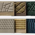 Modern Upholstered Wall Panels With Various Patterns And Textures For Home Decor 3d model