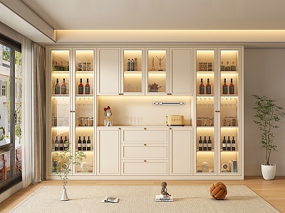 French Wine Cabinet model