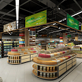 Modern Supermarket Supermarket Department Store Snack Zone Bulk Seasoning Zone 3d model