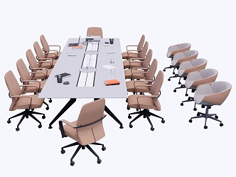 Modern Office Conference Table 3d model