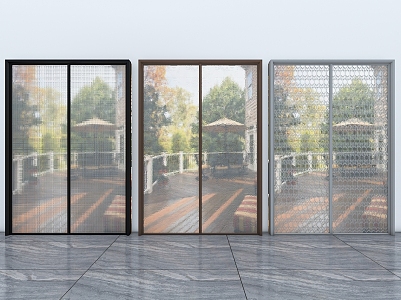 Modern sliding door 3d model