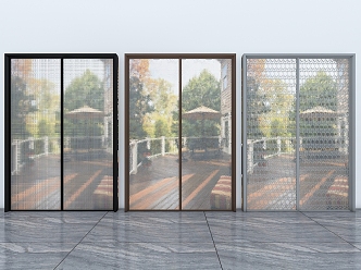 Modern sliding door 3d model