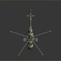 Camouflaged Military Helicopter With Rotor Blades As Advanced Combat Weapon System