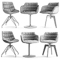 Modern Accent Chairs In Various Colors With Wooden Metal Bases For Interior Design