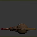 3D Spider Model With Red Legs White Cross On Brown Body And Red Eyes