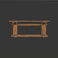 Simple Rustic Wooden Bench With Planks And Metal Connectors Design Structure