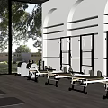 Modern Fitness Studio With Yoga Mats TRX Racks And Dumbbell Stations For Workouts