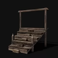 Ancient Architecture Wooden Staircase With Traditional Frame And Classic Structure Design