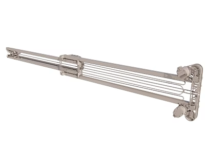 Stainless Steel Retractable Clothes Drying Rack With Multiple Hanging Bars 3d model