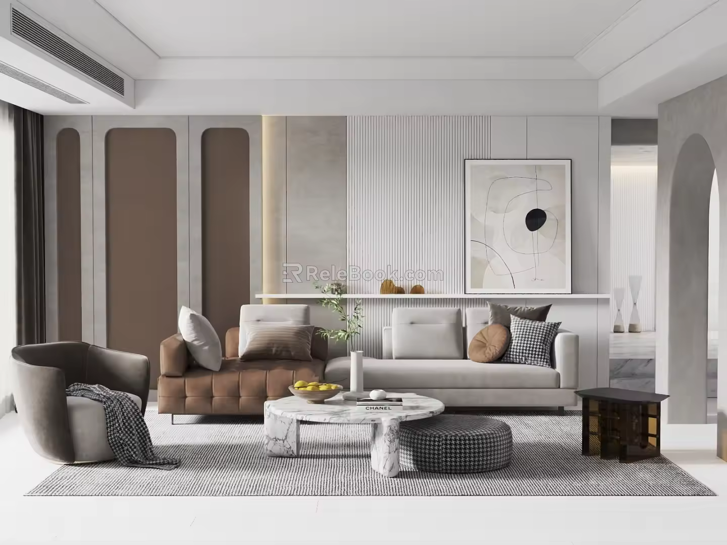 Modern Sofa Coffee Table Combination Multiplayer Sofa Coffee Table 3d model