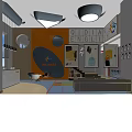 Modern Qidia English School Interior Design With World Map Bookshelves And Staircase