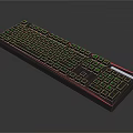 Black Full Size Computer Keyboard With Modern Design And Comfortable Key Layout 3d model