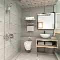 Modern Hotel Guest Room With Twin Beds Glass Shower Enclosure Large Window And Decorative Carpet