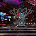 Modern KTV Interior Design With Starry Ceiling Colorful Lights And Marble Floors