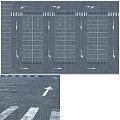 Parking Lot With Multiple Spaces Arrow Directions And Organized Ground Markings