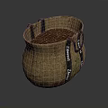 Woven Storage Basket With Black Straps For Home Organizing 25L Capacity