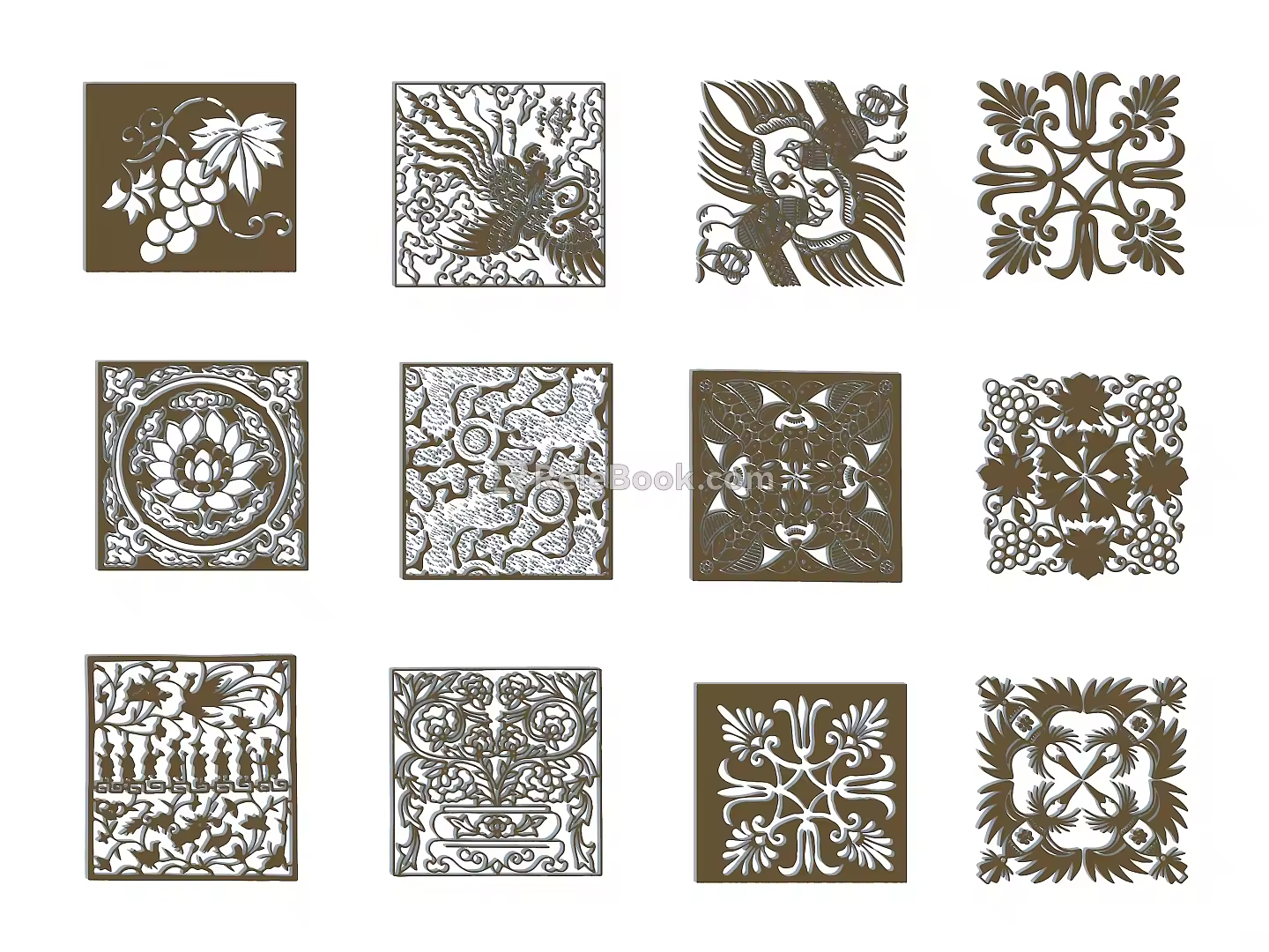 chinese style carving 3d model