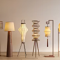 Chinese Floor Lamp New Chinese Floor Lamp Song's Aesthetic Floor Lamp Art Log Floor Lamp Decorative Floor Lamp 3d model