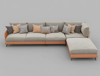 Modern Leisure Sofa Combination Modern Leisure Sofa Living Room Sofa Multi-person Sofa Pillow Home Furniture Simple 3d model