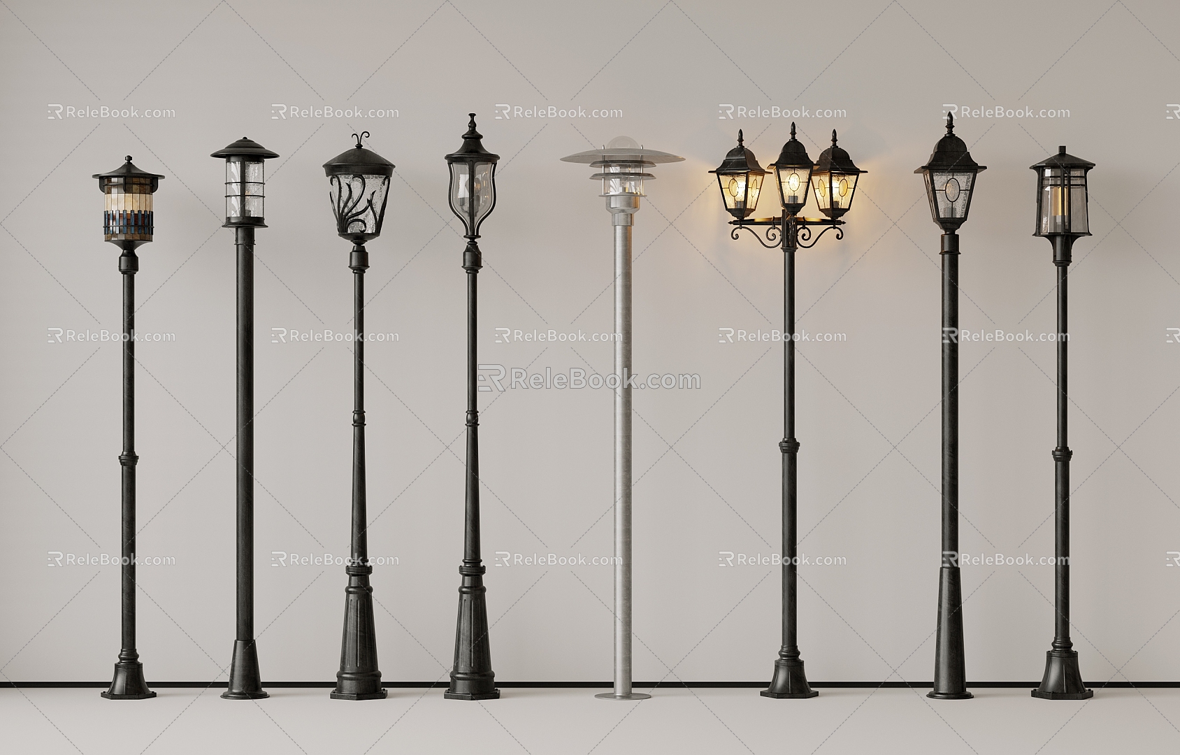 Street Light Single Arm Street Light Courtyard Street Light Landscape Street Light High Pole Street Light Garden Street Light 3d model