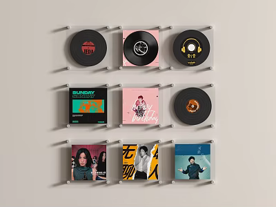 Modern compact disc records 3d model