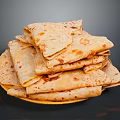 Delicious Stacked Tortillas On Yellow Plate With Dark Background For Household Use