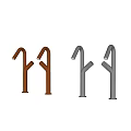 Stylish Modern Copper Faucets With Elegant Curved Design And Polished Finish
