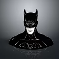 Batman Decorative Figurine Featuring Black Mask Upper Body And Chest Emblem For Home Decor