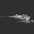 Futuristic Cosmic Spacecraft Design With Streamlined Body And Twin Thruster Engines