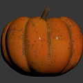Fresh Red Pumpkin With Shiny Surface On Black Background And Clear Reflection 3d model