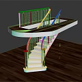 Modern Interior Staircase Design With White Steps Black Railings And Wooden Flooring